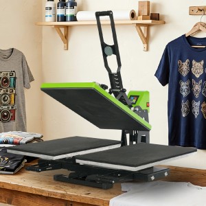 Double Working Tables Slide Auto Open Heat Pres...