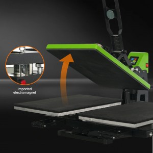 Double Working Tables Slide Auto Open Heat Press Transfer Sticker Paper Printing Machine 40x60cm Manual Heat Press 16×24