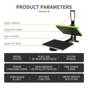 16×20″/16×24″ Heat Press with Slide-out Base Sublimation T-Shirt Heat Press Auplex Heat Press Machine on Sale