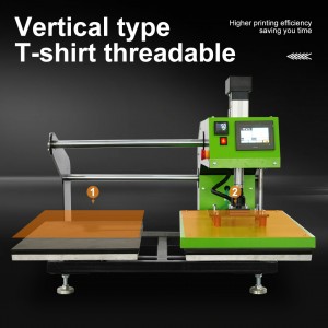 Dual Working Table Oil-Free Noiseless Vertical Heat Press Machine Electric Servo Motor Auto-Manual System for Heat Transfers