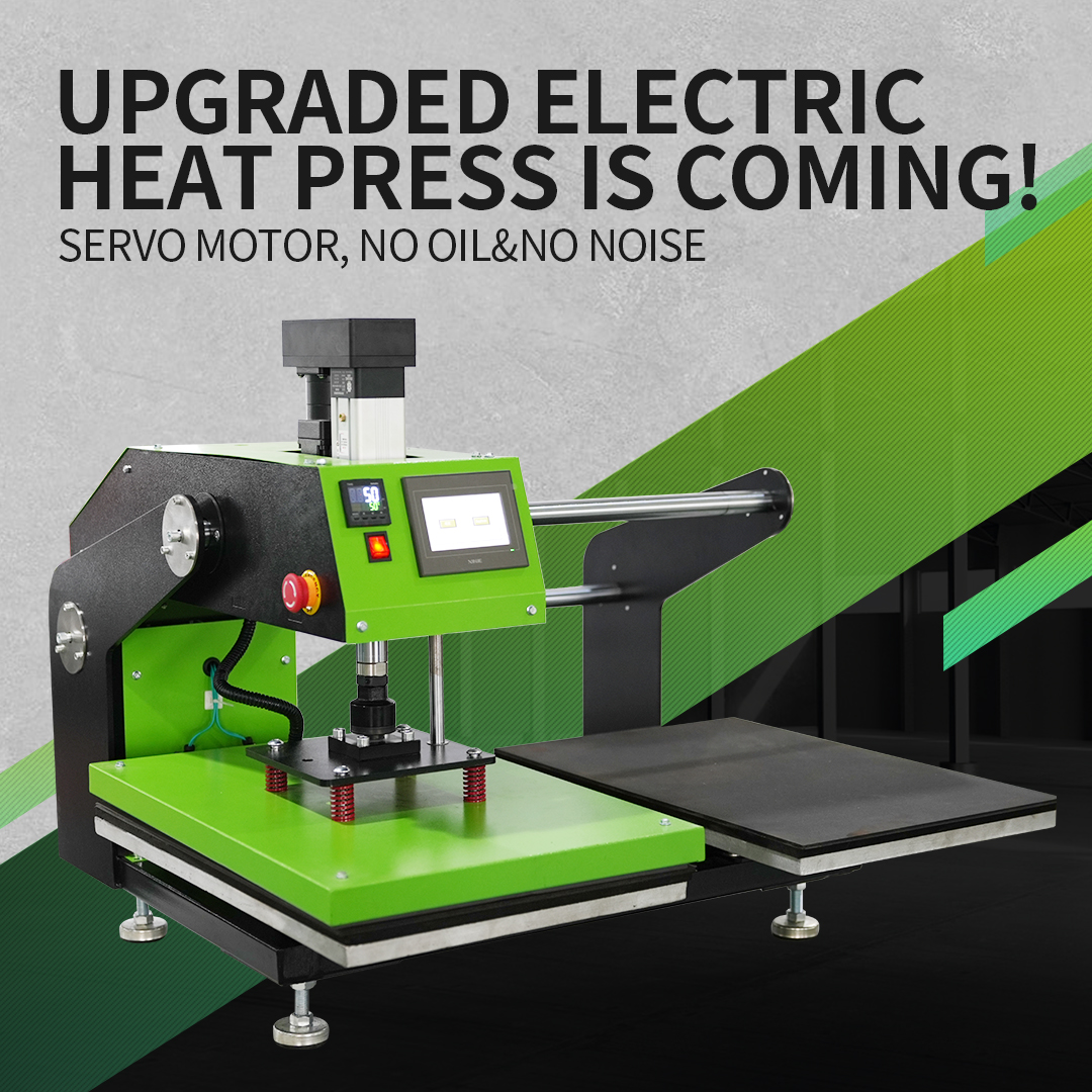 Dual Working Table Oil-Free Noiseless Vertical Heat Press Machine Electric Servo Motor Auto-Manual System for Heat Transfers