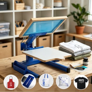 Desktop A3/A4 Screen Printer Silk Screen Printing Machine Suitable for Small Batch Flat Surface Pattern Printing Work