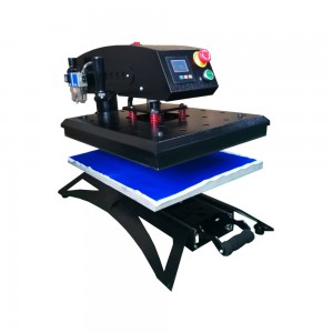 High Pressure Pneumatic Auto Rotary Heat Press with Slide-out Bottom