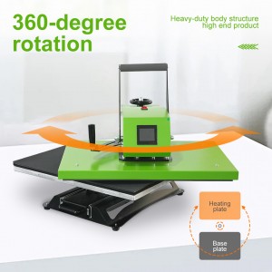 16×24″ 40*60cm Heat Press Machine 360° Rotary Slide-out Tray & Insert T-shirt Design High Pressure Heat Press