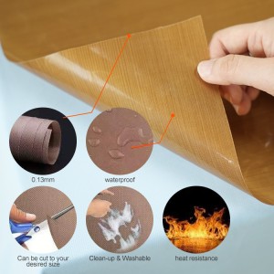 Factory Supply Teflon Paper Cloth Easy Release High Temperature Resist PTFE Heat Press Sheet for Heat Press Machine