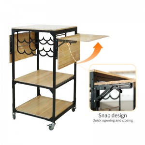 Auplex Multi-functional Heat Press Machine Stand Movable Heat Press Table with Vinyl Roll Holder, Heat Transfer Stand with Folding Shelf